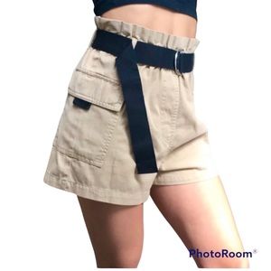 H&M Khaki Cargo Utility High Waisted (missing belt)